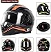 Bluetooth Motorcycle Helmet FreedConn BM22 Full Face Helmet Motorcycle Helmets Dual Visor Helmet with Integrated Intercom System DOT Helmet with Bluetooth 3.0 /500M/FM/Voice Dial/Orange Newlike XL