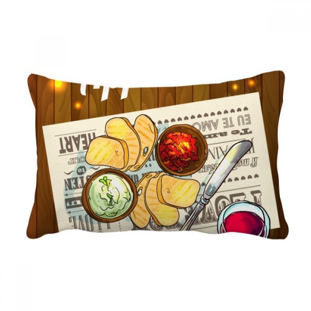 Coussin de pain amuse-gueule 40x60 cm oreiller lombaire multicolore décoratif