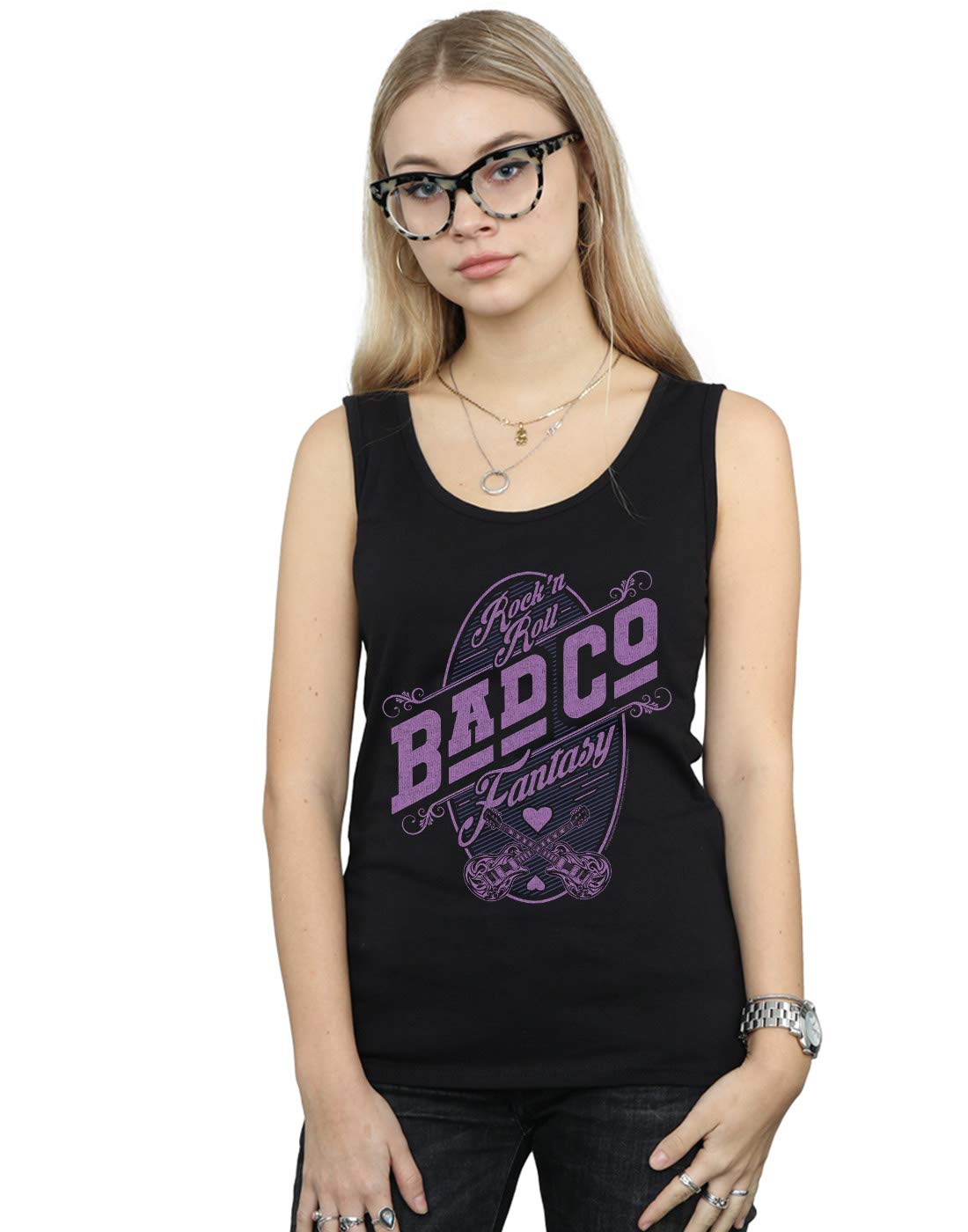Bad Company Women's Rock N Roll Fantasy Vest Black Medium