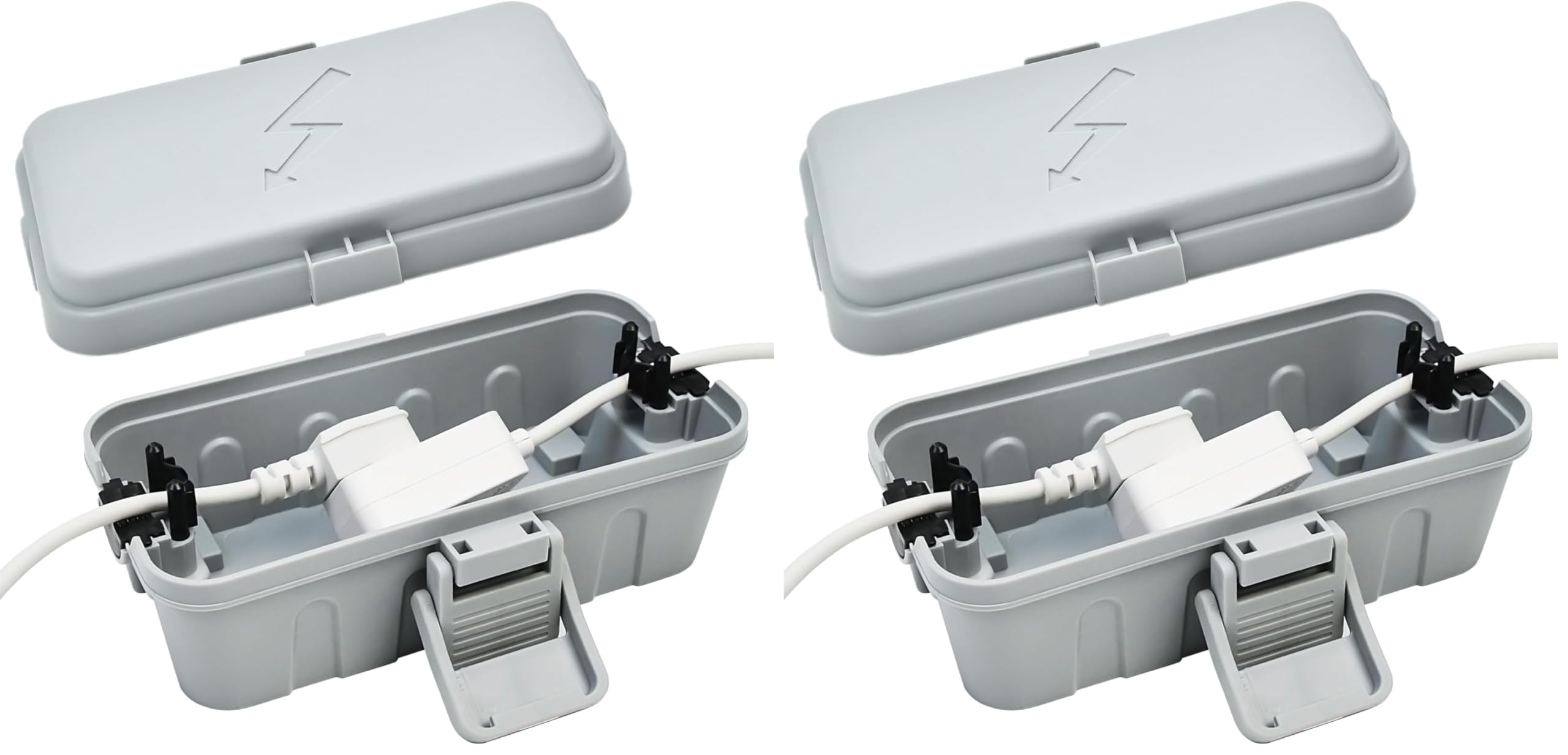 Hrensaw Small Weatherproof Electrical Connection Box(Inner 5.5 x 3 x 2.2inch),Outdoor Electrical Box,Waterproof Extension Cord Covers for Plug, Extension Cables, Holiday Lights,Black — Amazon image 18