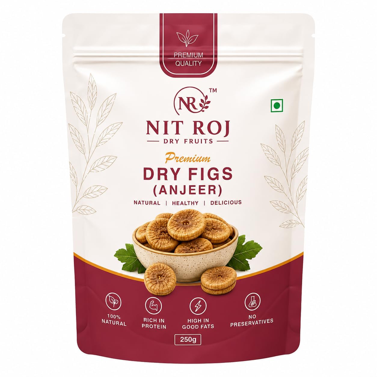 NIT ROJ Premium Dry Fig (Anjeer) Pack of 2 | 500g (250g Each) | Natural Whole Dried Anjeer Figs for Snacking, Cooking, Baking & Desserts | Hygienically Packed-picture-10