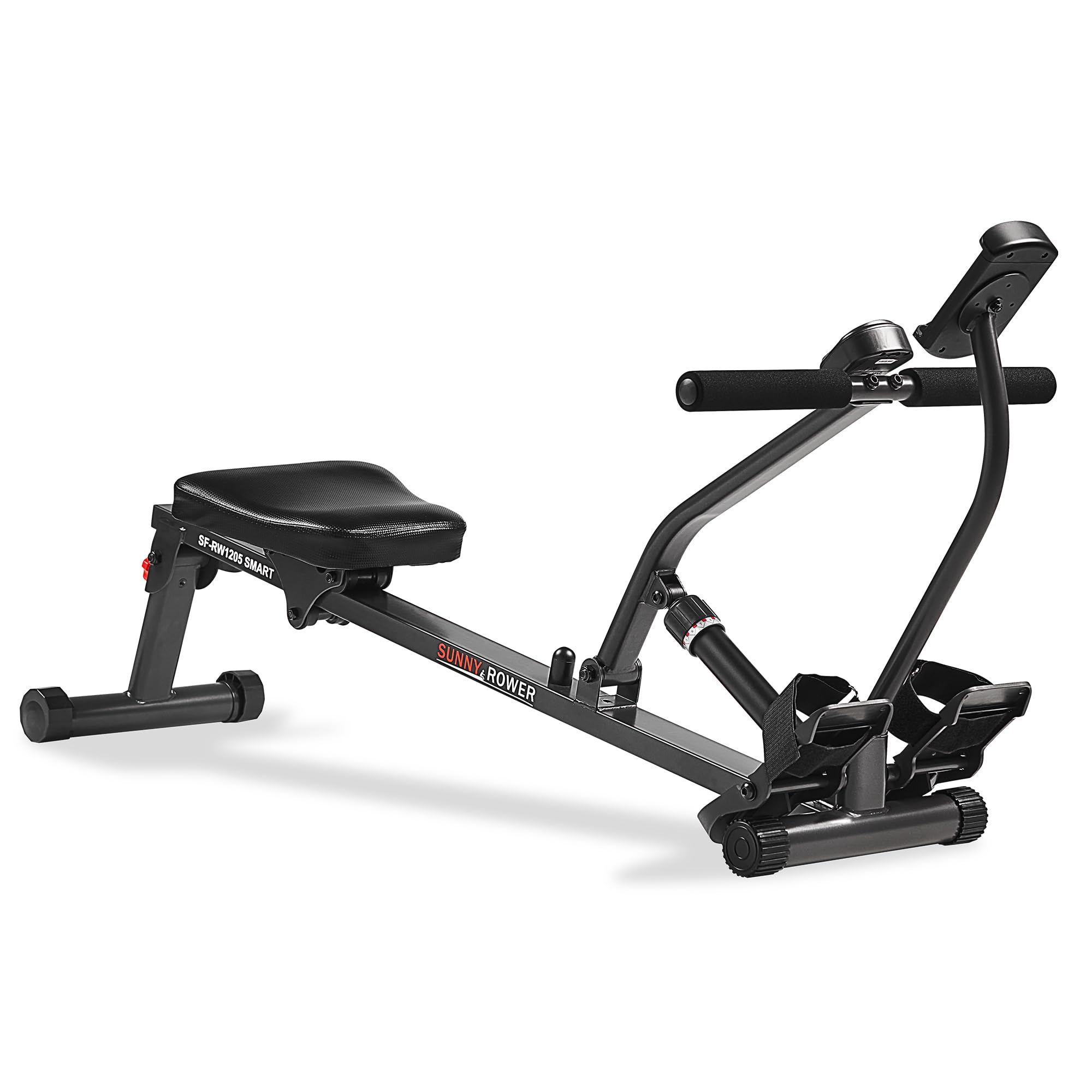 Sunny Health & Fitness Máquina de Remo Compacta y Ajustable, Equipo de Ejercicio Cardiovascular con 12 Niveles de Resistencia para Entrenamientos Corporales Completos y Opcional SunnyFit App Gratuita | Cardio de Cuerpo Completo, Suave con las Articulacion