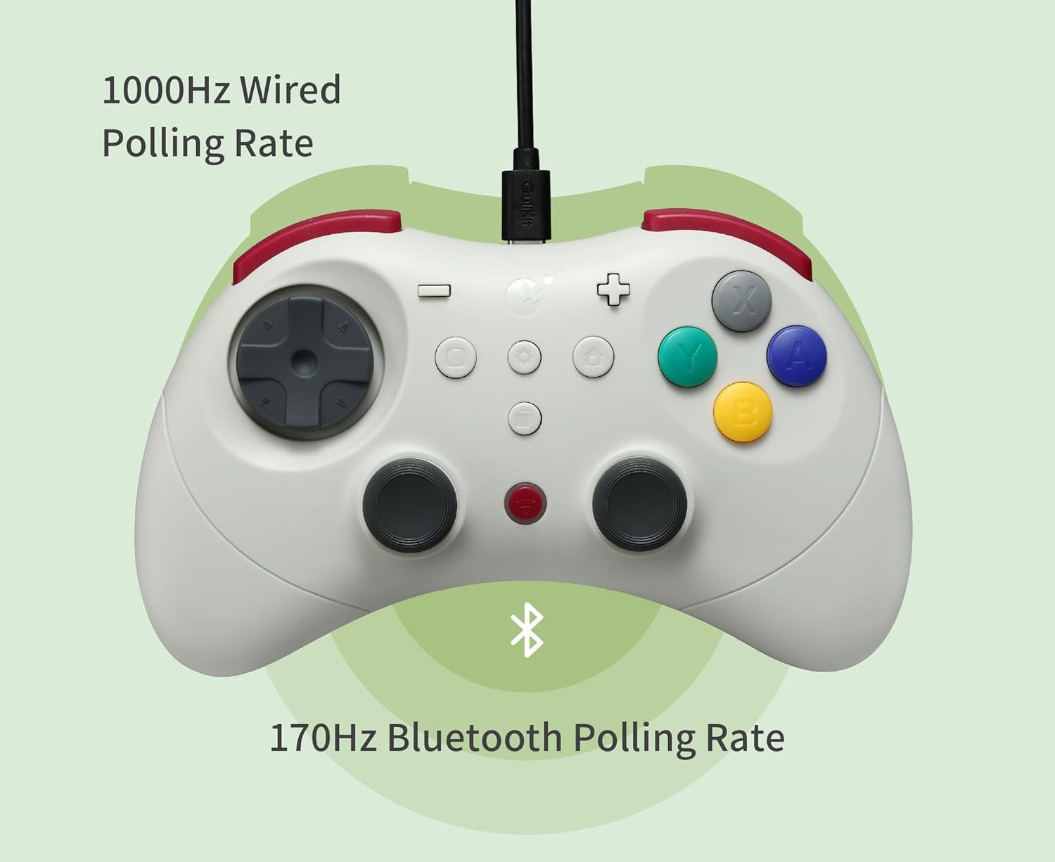 GuliKit Elves 2 Pro - Controller wireless per switch, switch 2, Windows, iOS, Android, con joystick effetto Hall, Turbo, vibrazione Rumble, Bluetooth e cablato, retrò