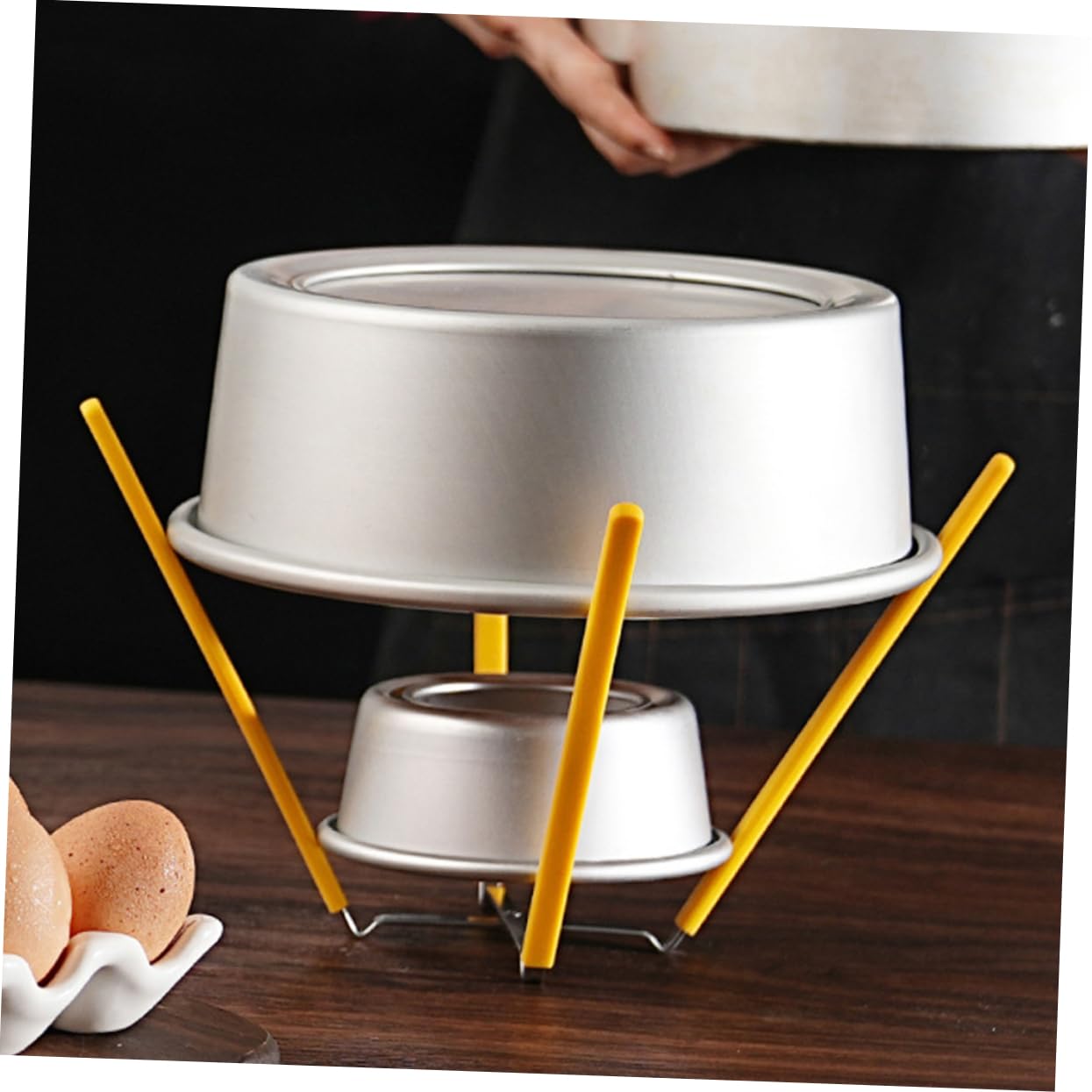 Cabilock 2pcs Foldable Cake Cooling Rack Nonstick Inverted Dessert Stand Cookies and Cakes up to and Baking Tool