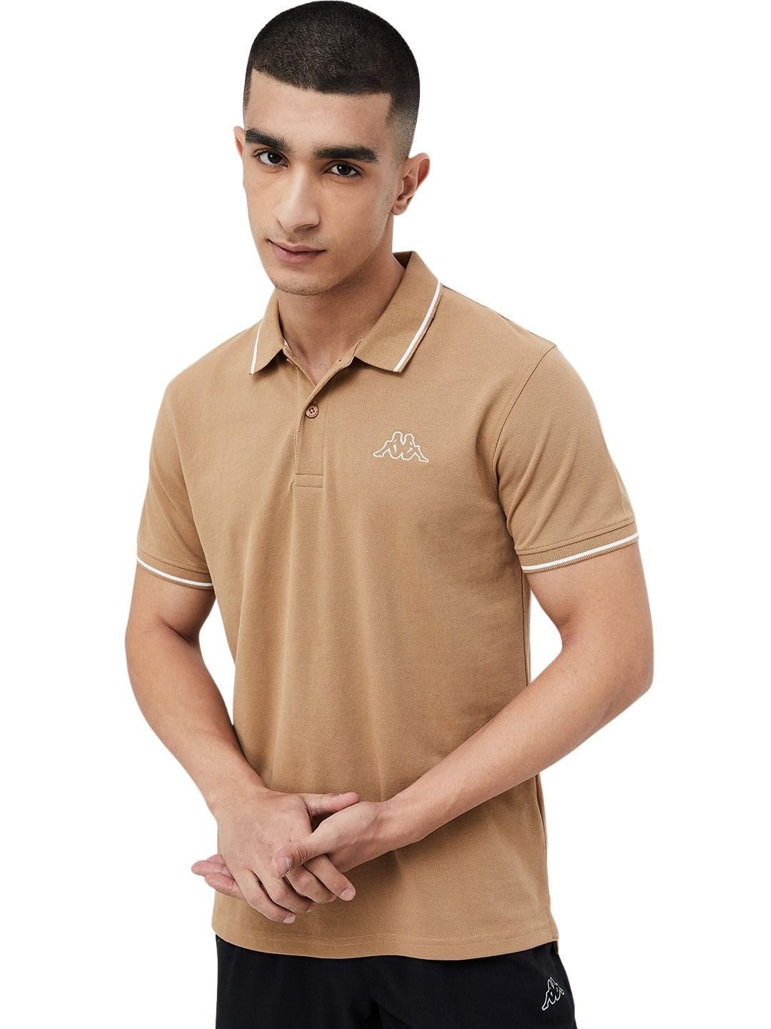 kappa Men Cotton Regular Fit Solid T Shirt-picture-11