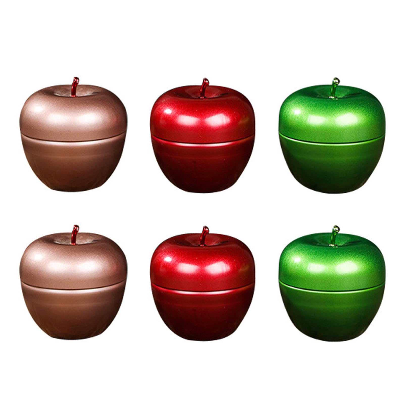 Nucelit Metal Tea Canisters Fruit Shaped Metal Tins with Lid Empty Tins Box Decorative Tinplate Bottle Christmas Decorations Empty