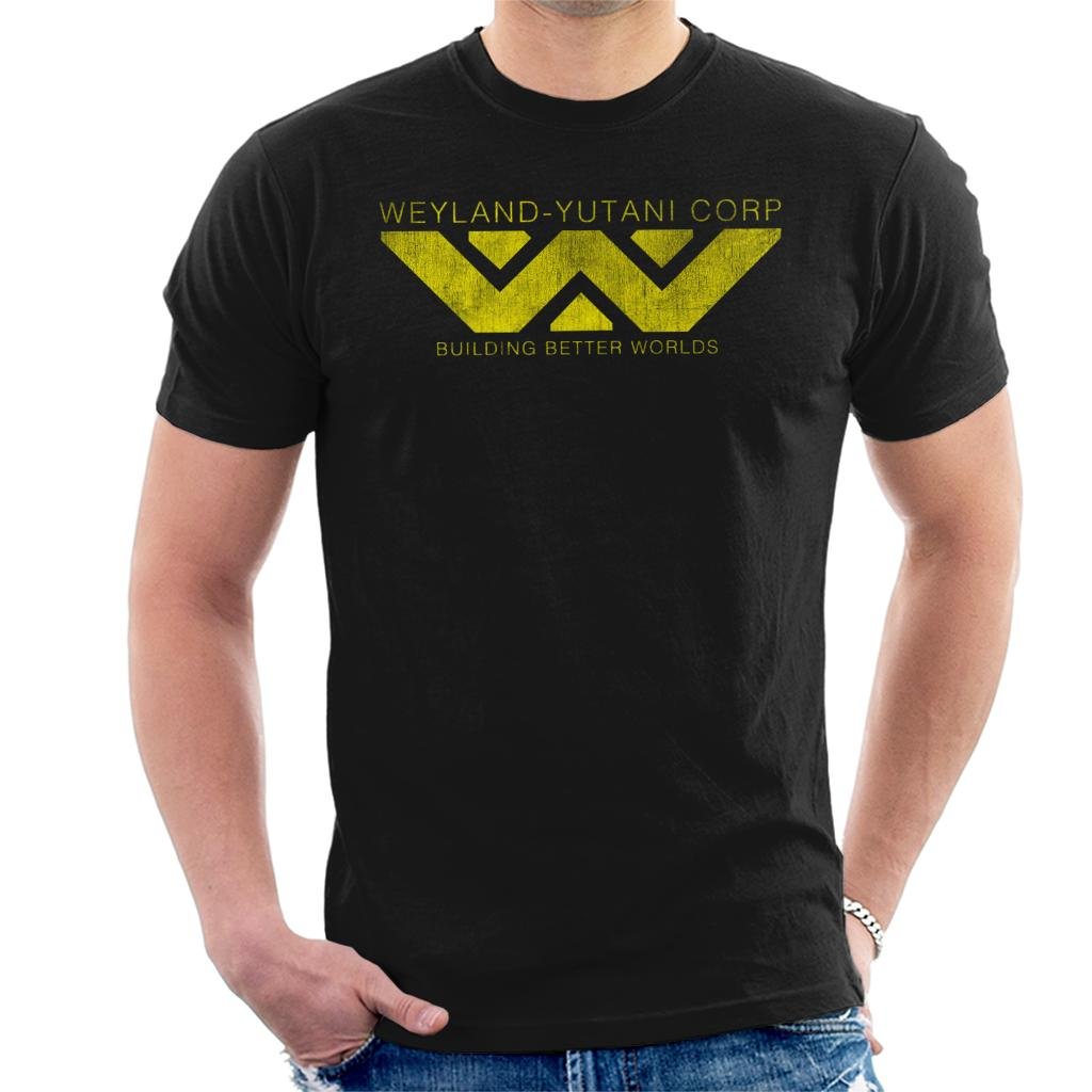 Weyland Yutani Corp Logo Alien Building Better Worlds Men's T-Shirt Black