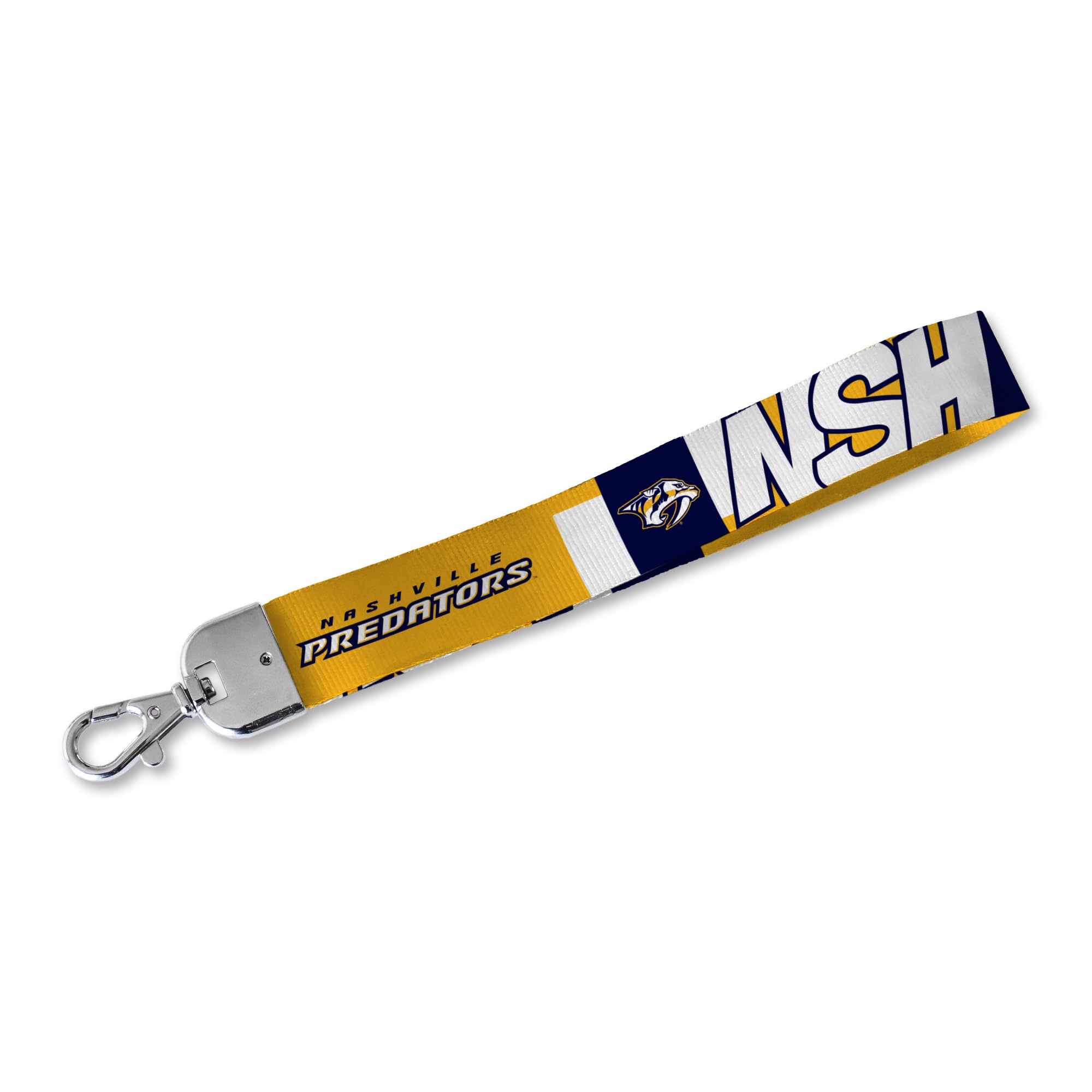 Rico Industries NHL Hockey Nashville Predators Standard Wrist Lanyard Key Chain, Cute Wristlet Strap Keychain Holder for Women Men Car Keys ID Badges Card Wallet Phone Camera