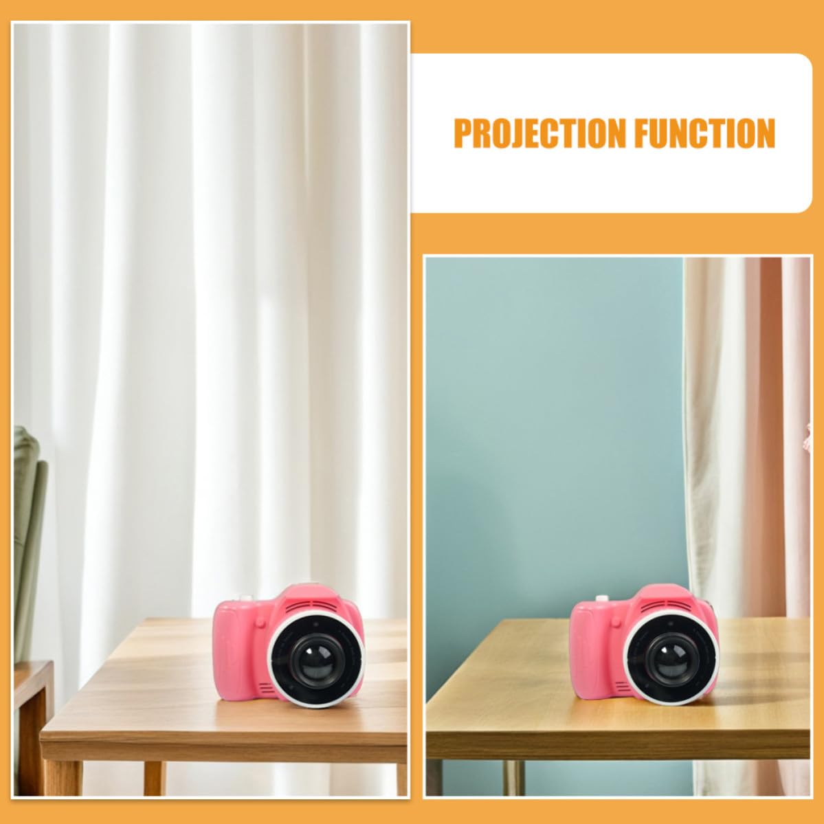 HOMSFOU Kinderkamera mit Projektorleinwand und Musikwiedergabefunktion Tragbare Kunststoffkamera für 1080p Video und Ai Fotobearbeitung fürs Camping