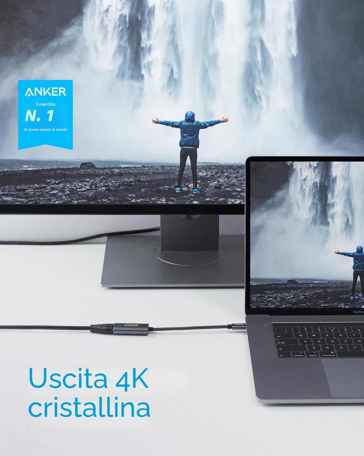 Anker Adattatore da USB a HDMI, adattatore USB C portatile in alluminio, supporta 4K a 60 Hz, per MacBook Pro, MacBook Air, iPad Pro, Pixelbook, XPS, Galaxy e molto altro