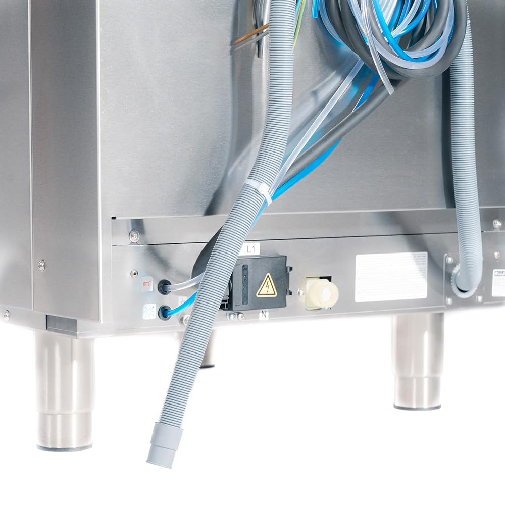 Lavastoviglie Professionale a Capotta 50x50 cm con Pompa Brillantante, Detergente e Scarico | Lavastoviglie a Cappotta per Ristorazione | Lavastoviglie Industriale con Lavaggio Rapido per Bar