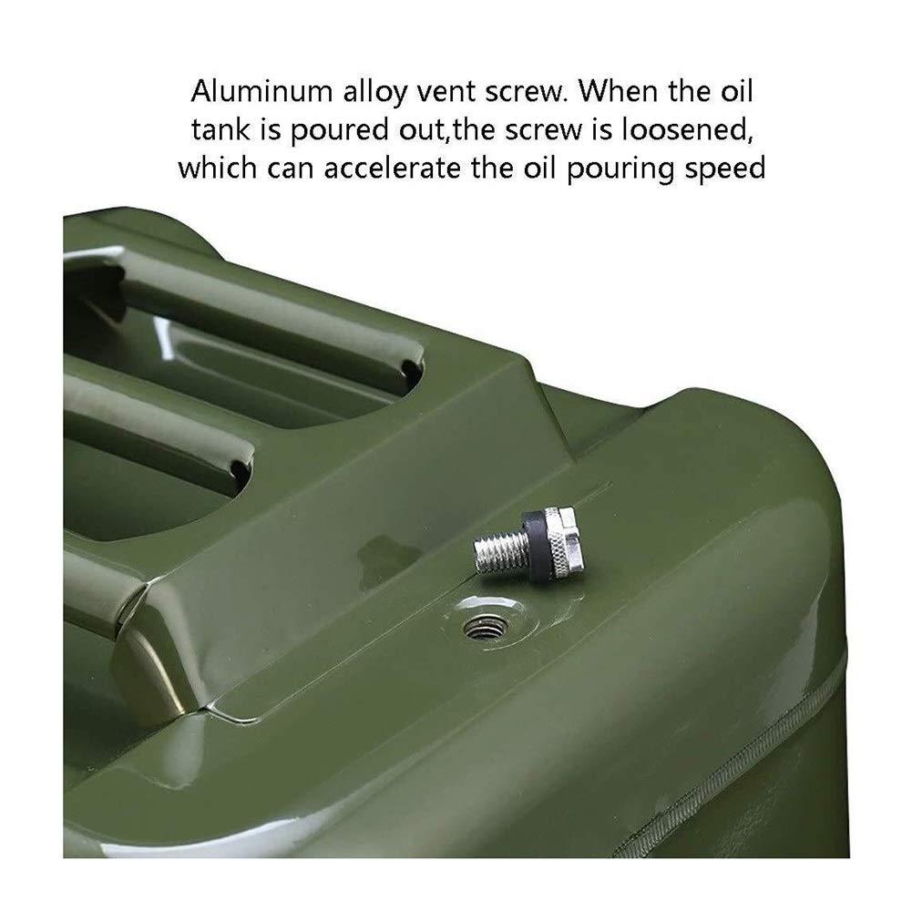 Bidón de gasolina de Metálico Recipientes gasoli Tanque de combustible horizontal de metal de 10 l / 15 l, lata de gasolina portátil, bote de combustible engrosado, tanques de combustible de respaldo,