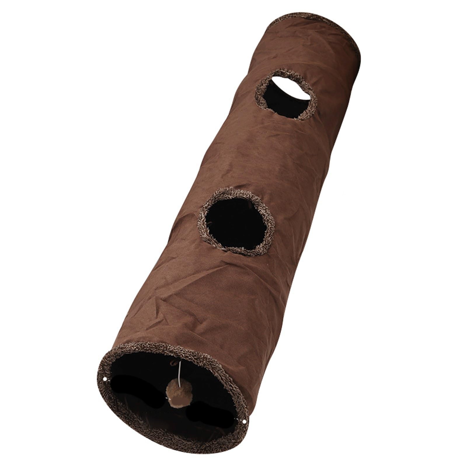 Tunnel de jouet pour chat pliable et peluche pour chaton