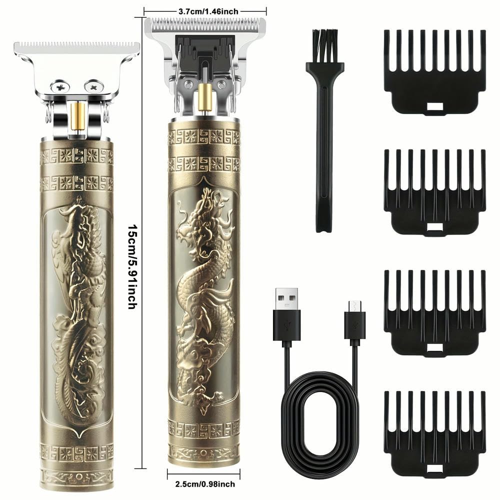 SYJYM Tagliacapelli Professionale, Macchina da Barba per Barbiere Senza Fili, tagliacapelli per Barba Ricaricabile Tramite USB