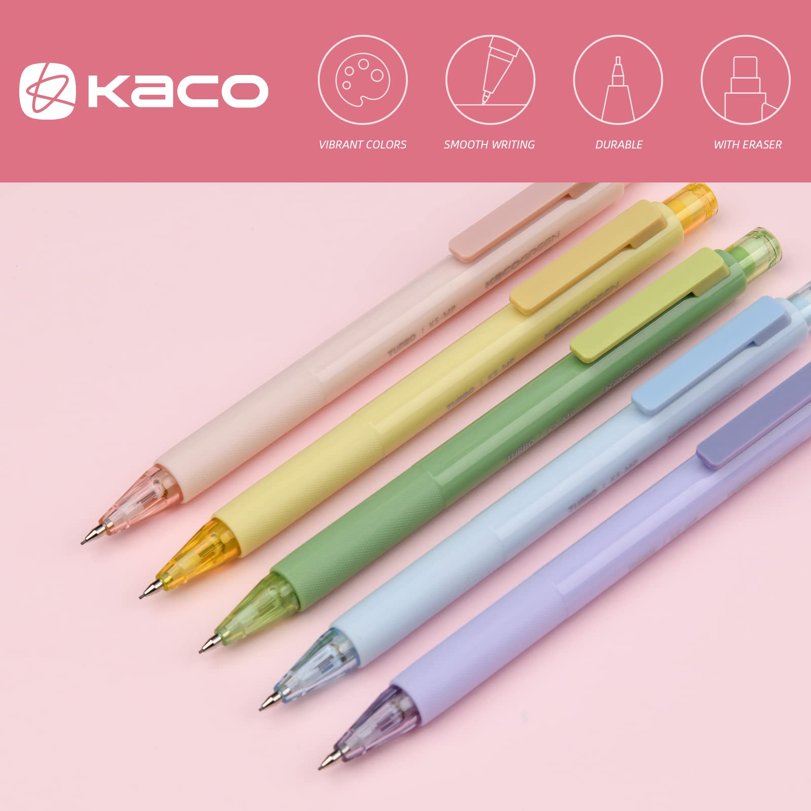 Amazon.co.jp: Kaco シャープペンシルセット かわいいパステルペンシル