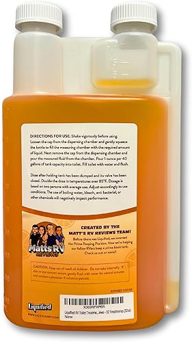 Miniatura 2 de Liquified Tratamiento de inodoro RV - Digestor de tanque de retención negro - Eliminador de olores - Aroma naranja - Revisiones de Matts RV - 32