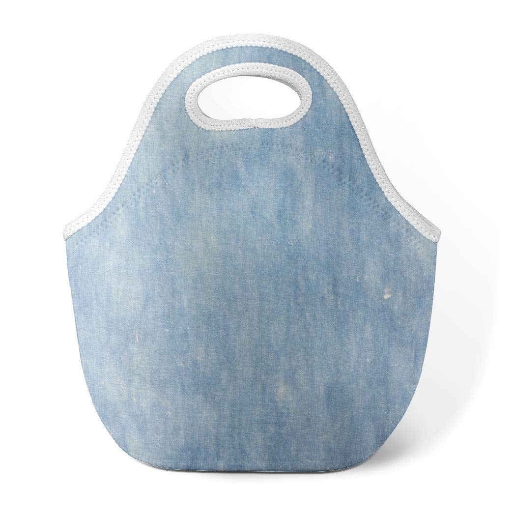 HGHGH Lunch Insulated Neoprene Lunch Bag for Women,Men and Kids Fabric Indigo Tie Dye Blue Reusable Soft Lunch Tote for Work and School Art Print Lunch Bag Indigo Indigo