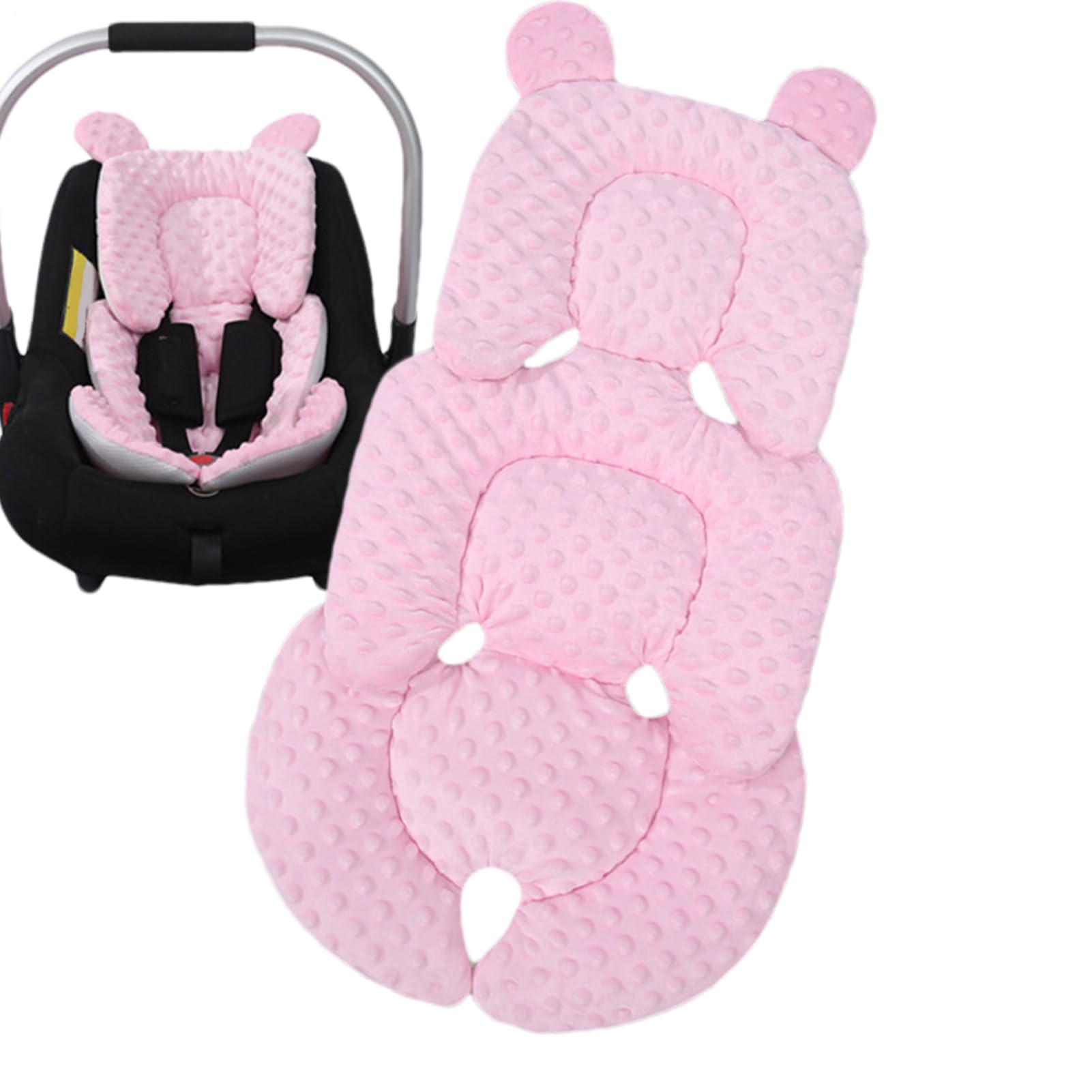Toddler Car Seat Insert - Soft Liner Insert Double-Sided Stroller Mat - Little Boys and Girls Head Body Support Cushion Pad for Outing, Travelling, Parks