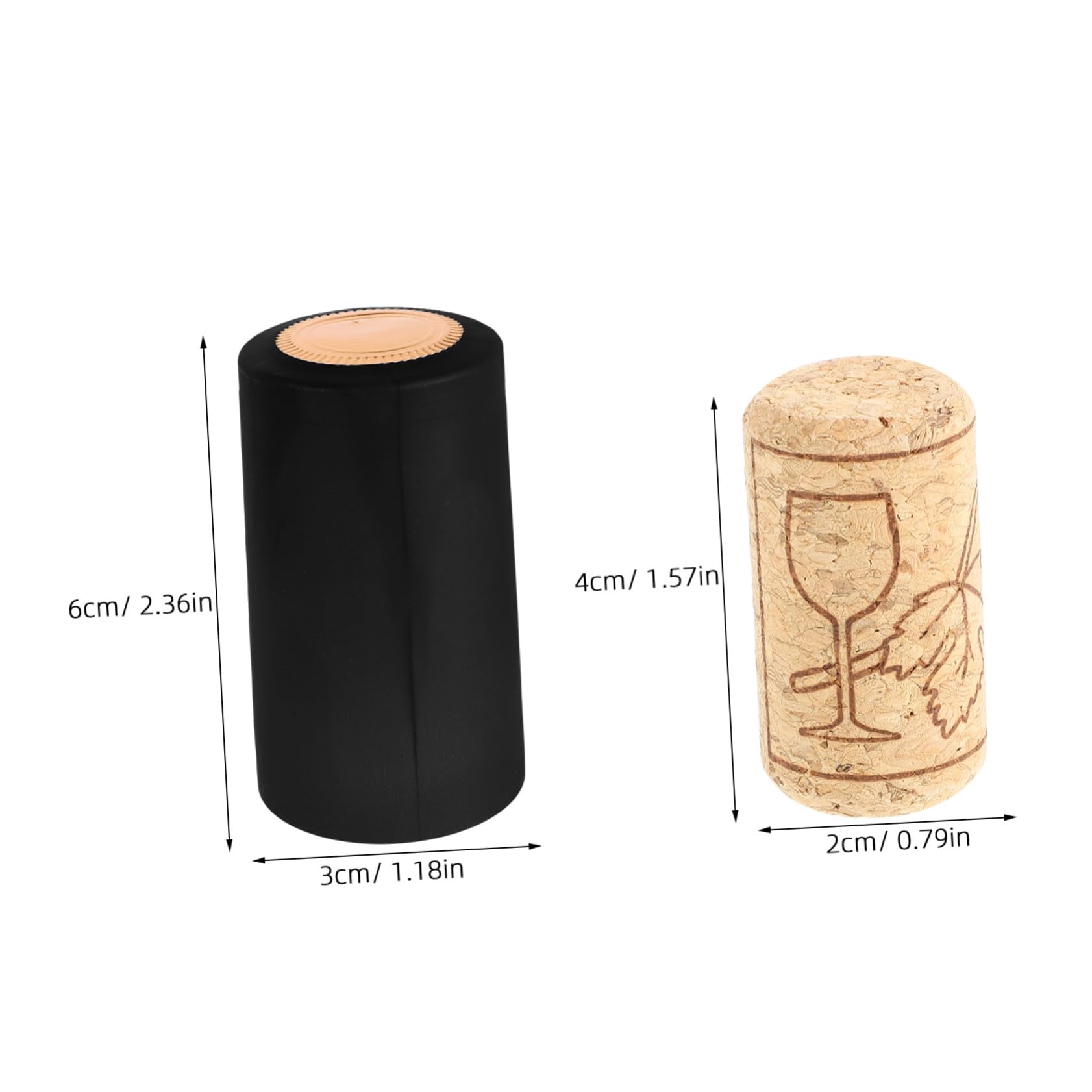 FUNOMOCYA Wine Bottle Cork Stoppers Heat Shrink Wrap Sleeves 130pcs Sealer Kit Pvc Material Protective Wine Bottle Sealers