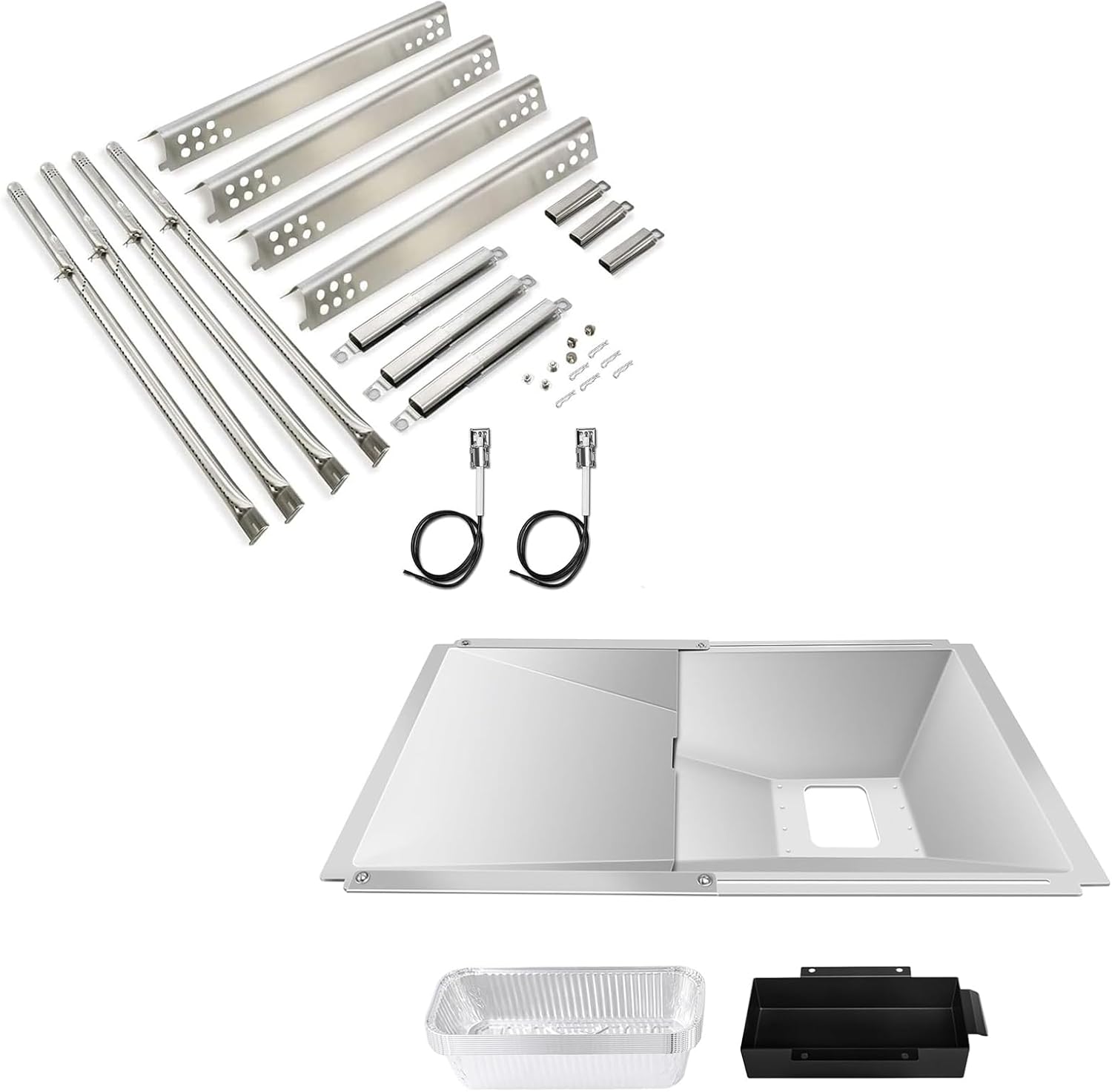 Uniflasy Grill Part Kits and Universal Grease Tray for Charbroil Performance 475 4