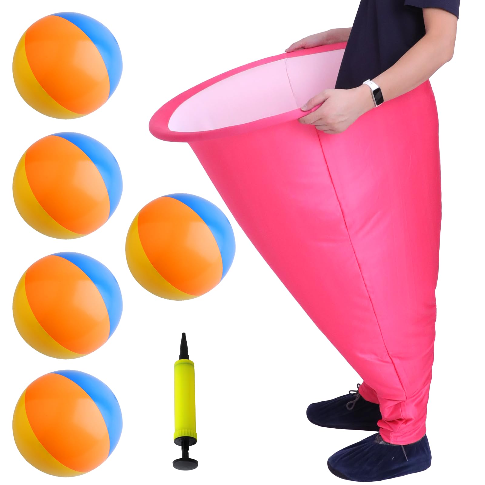 Granny Pants Yard Game, Oversized Granny Pants Outdoor Games,Giant Stretchy Pants, Fun Tossing Games Props for Outdoor Parties, Group Gatherings, Adults and Family(Pink)