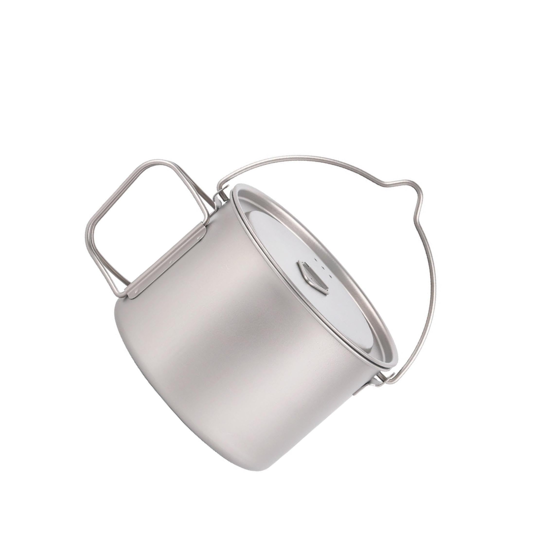 Mug en Titane pour l'extérieur : Polyvalent et léger, Indispensable pour Boire Lors de randonnées, de Camping de Pique-niques en Famille au Parc. Casserole Titane