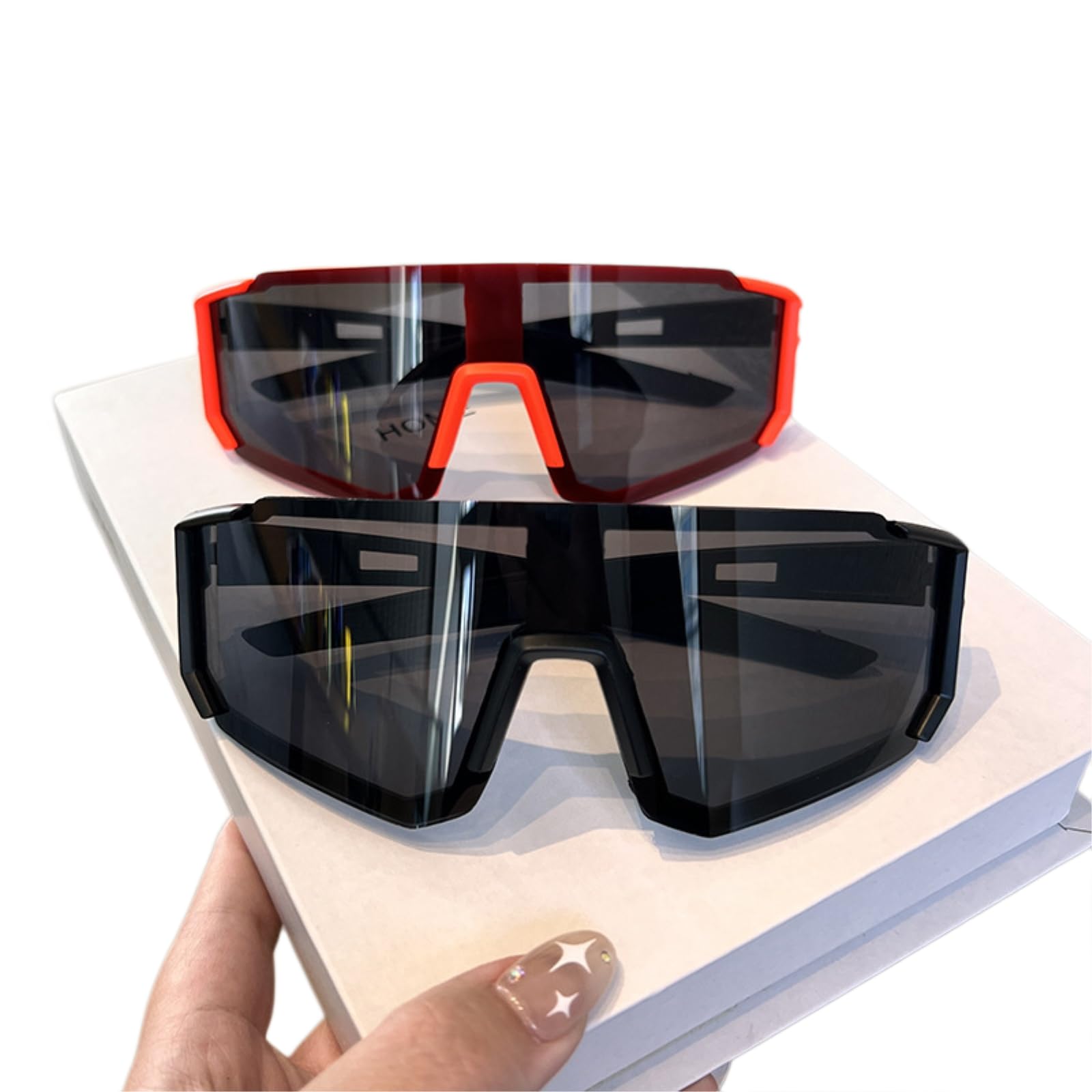 okulary przeciwsłoneczne, polaryzacyjne okulary przeciwsłoneczne, męskie okulary przeciwsłoneczne sportowe 2-pak Flash Mirror UV400 wiatroszczelne okulary przeciwsłoneczne, bieganie jazda plaża
