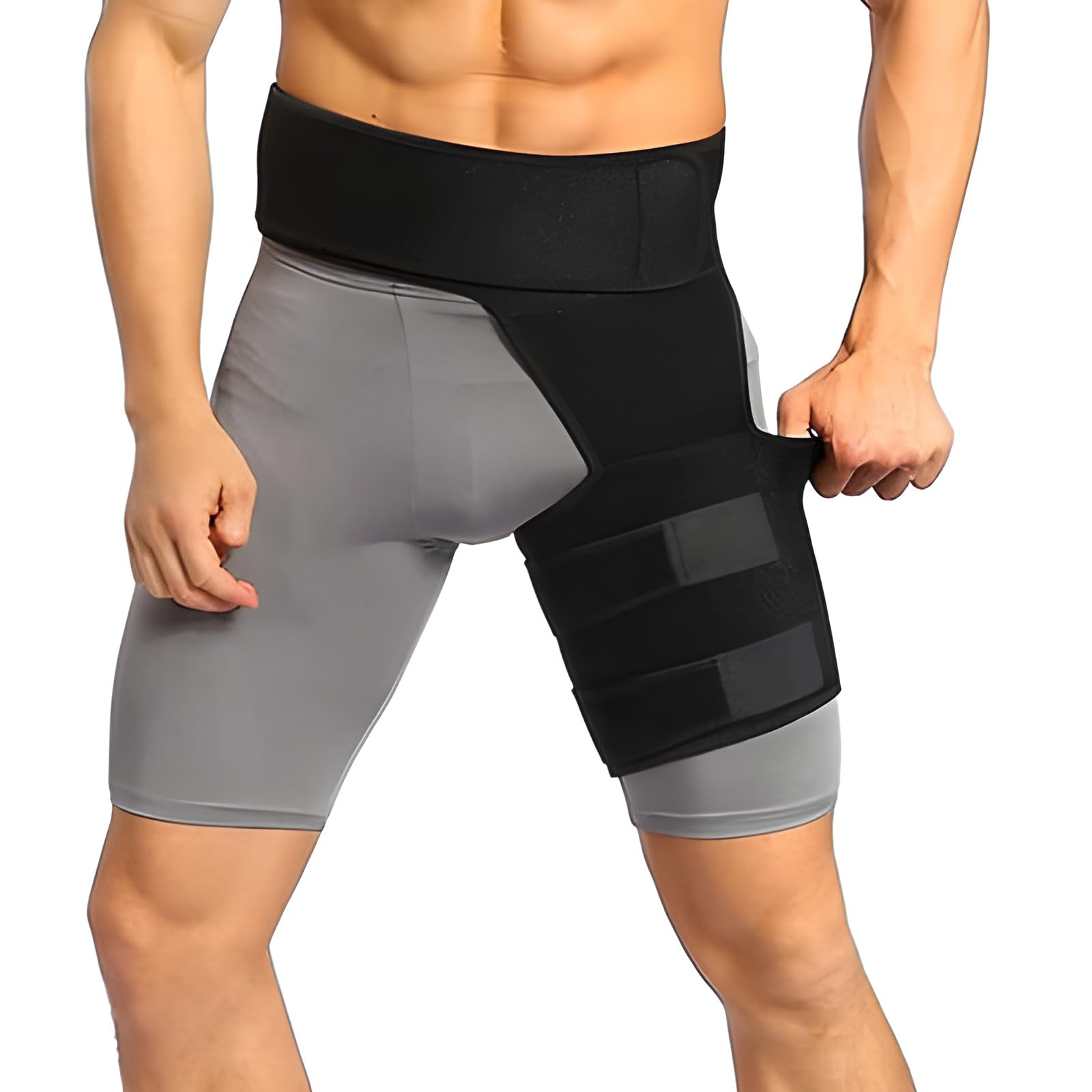 Ortho Wrap Hip Brace For Sciatica Pain Relief, Compression Upper Leg Muscle Support Stabilizer Wrap For Thigh, Hamstring, Joints, Arthritis, Pulled Muscles, Hip Pain. (B0DB861DKW) Amazon Price History, Amazon Price Tracker