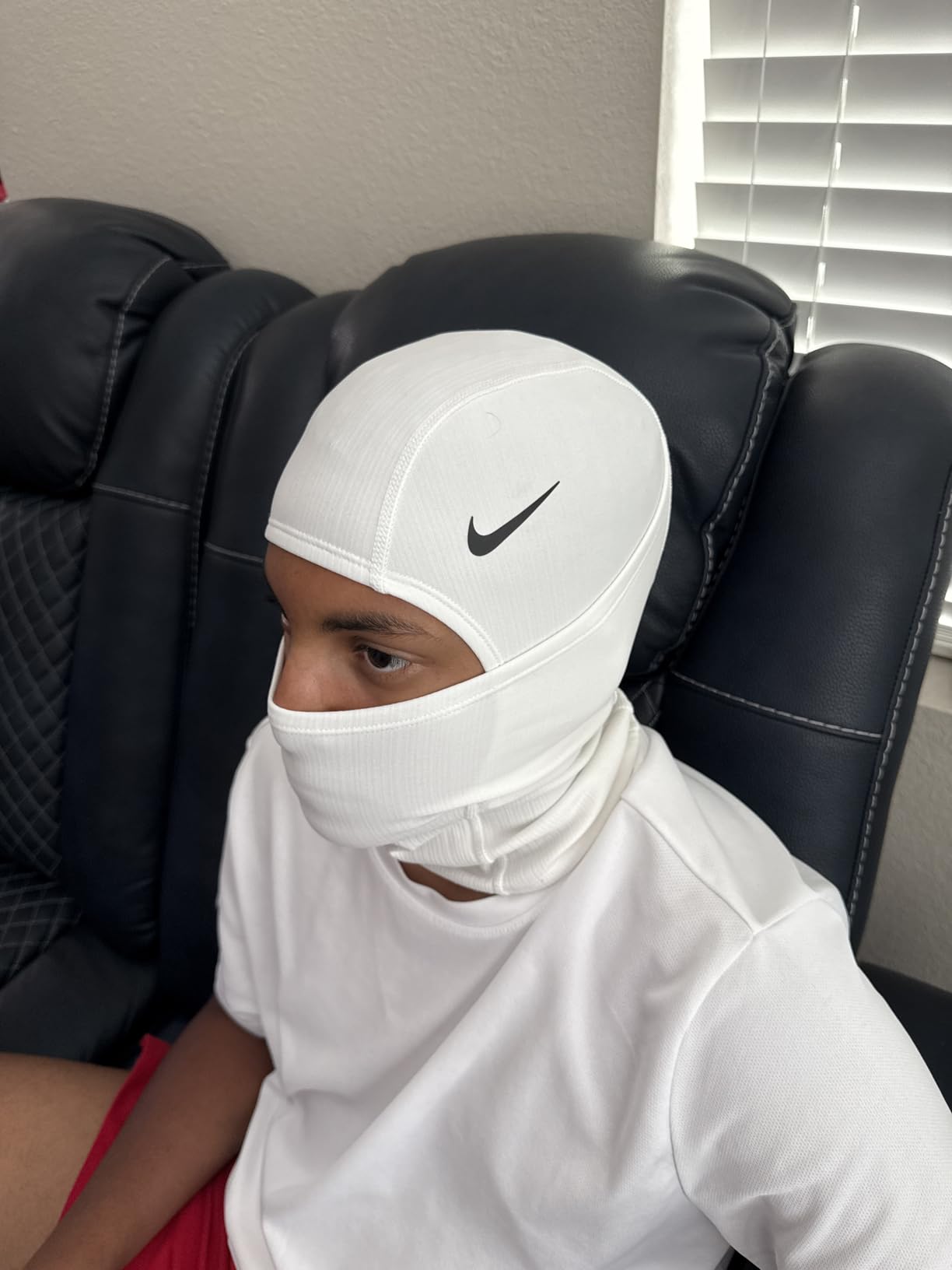 white nike balaclava