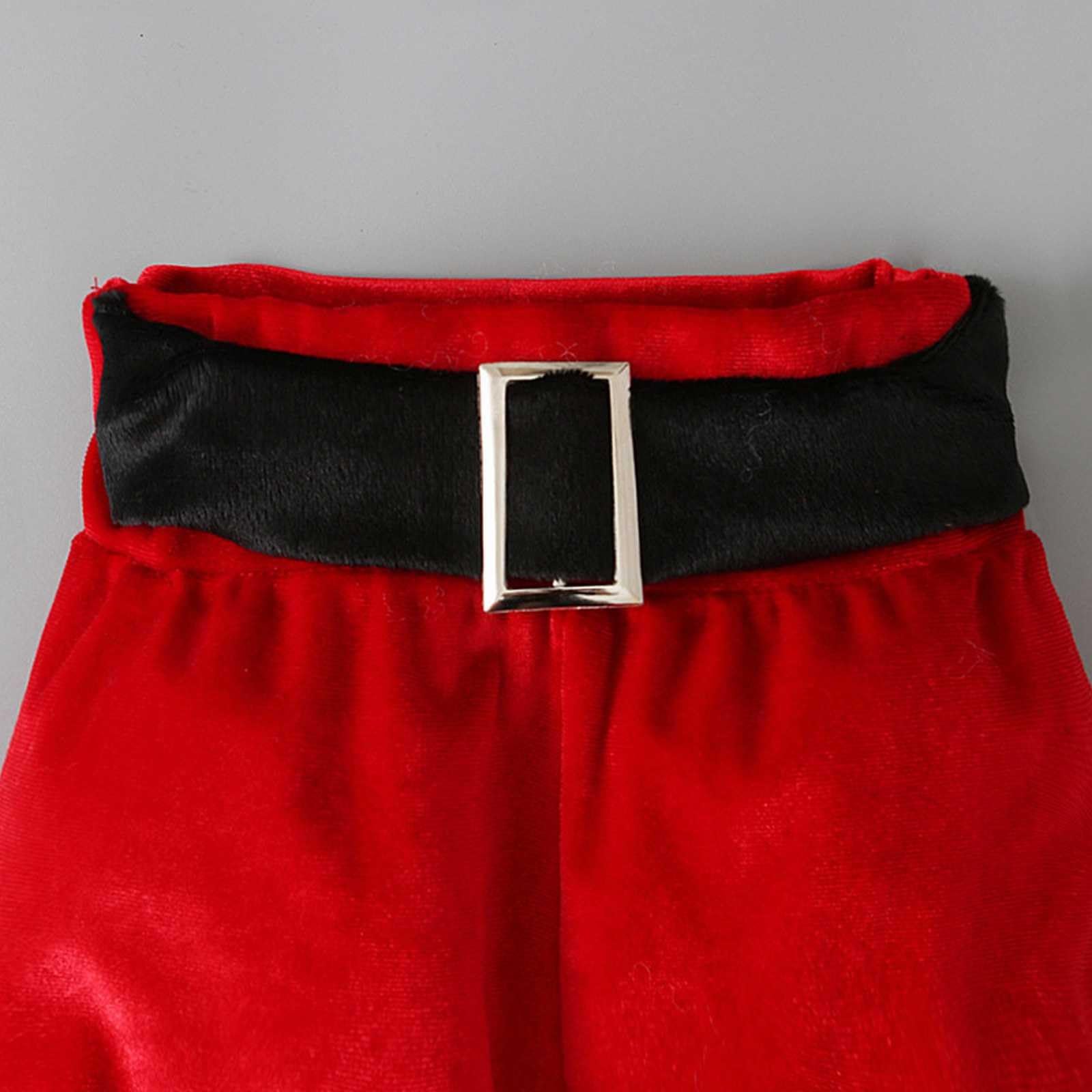 Niño Bebé Niños Niñas Traje Navidad Cosplay Patchwork O Cuello Tops Pantalones Sombrero 3PC Conjunto Trajes Trajes Buceo De Hombre