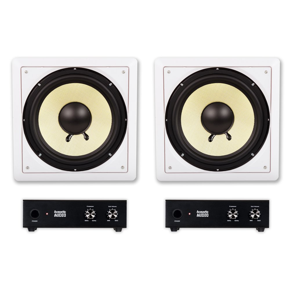 Buy Acoustic Audio HDS10 in Wall 10" Home Theater Passive Subwoofers 2