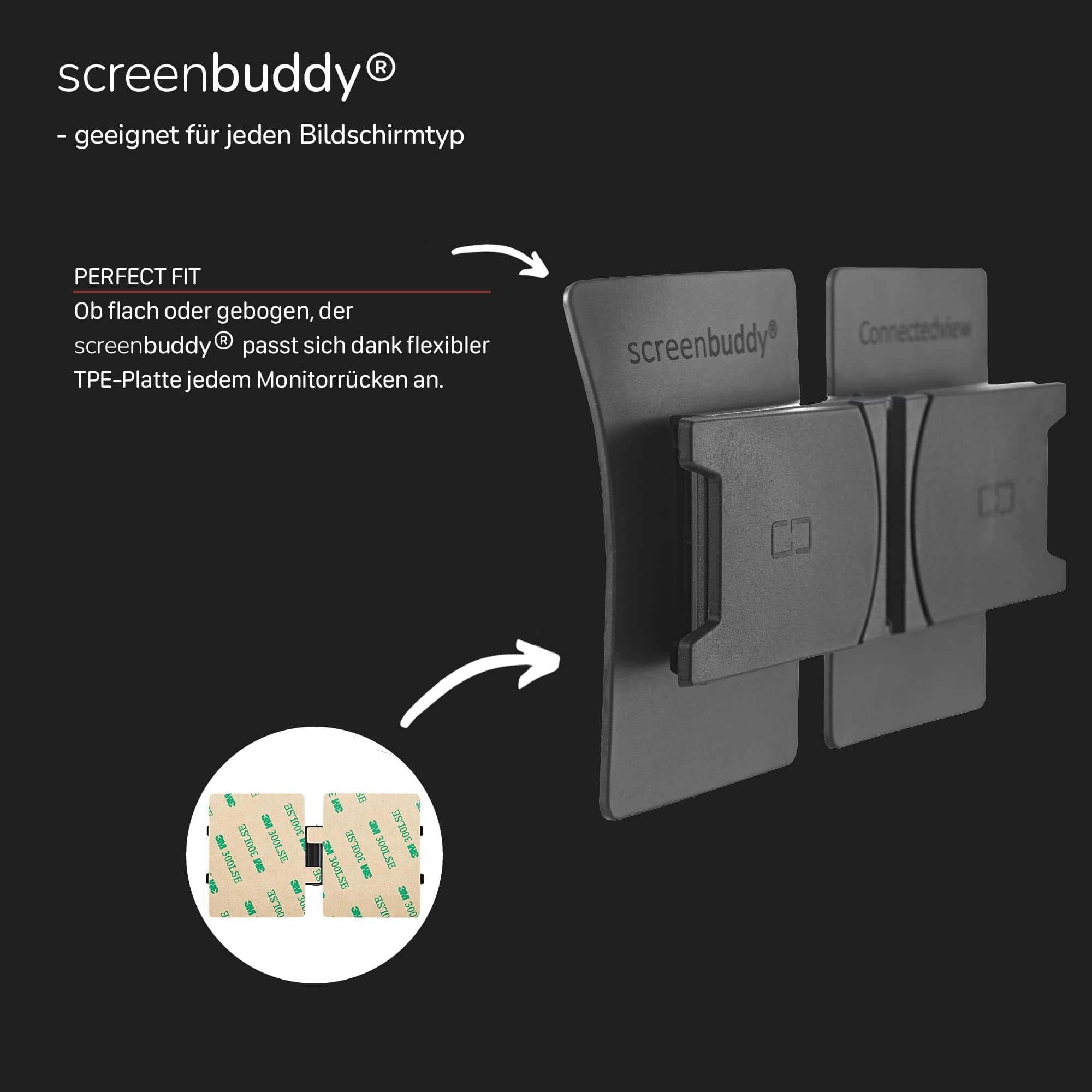 2er Set magnetischer Verbinder für PC Bildschirme & Monitore - Computer Zubehör für Home-Office, Büro, Gaming & Streaming - Magnet Verbindung zum Monitor Zusammenhalten - Made in Germany