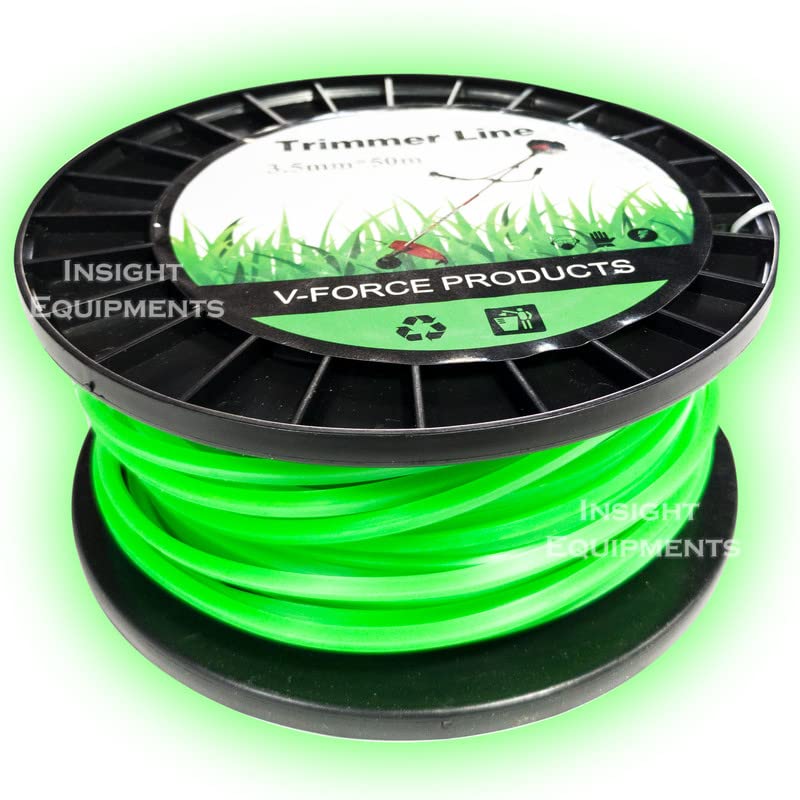 Insight Equipments Nylon Grass Trimmer Line for Brush Cutter Wire Square, 3.4mm, 50M