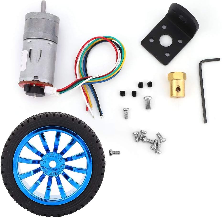 Amazon.com: uxcell Gear Motor with Encoder DC 12V 463RPM Gear Ratio 9. ...
