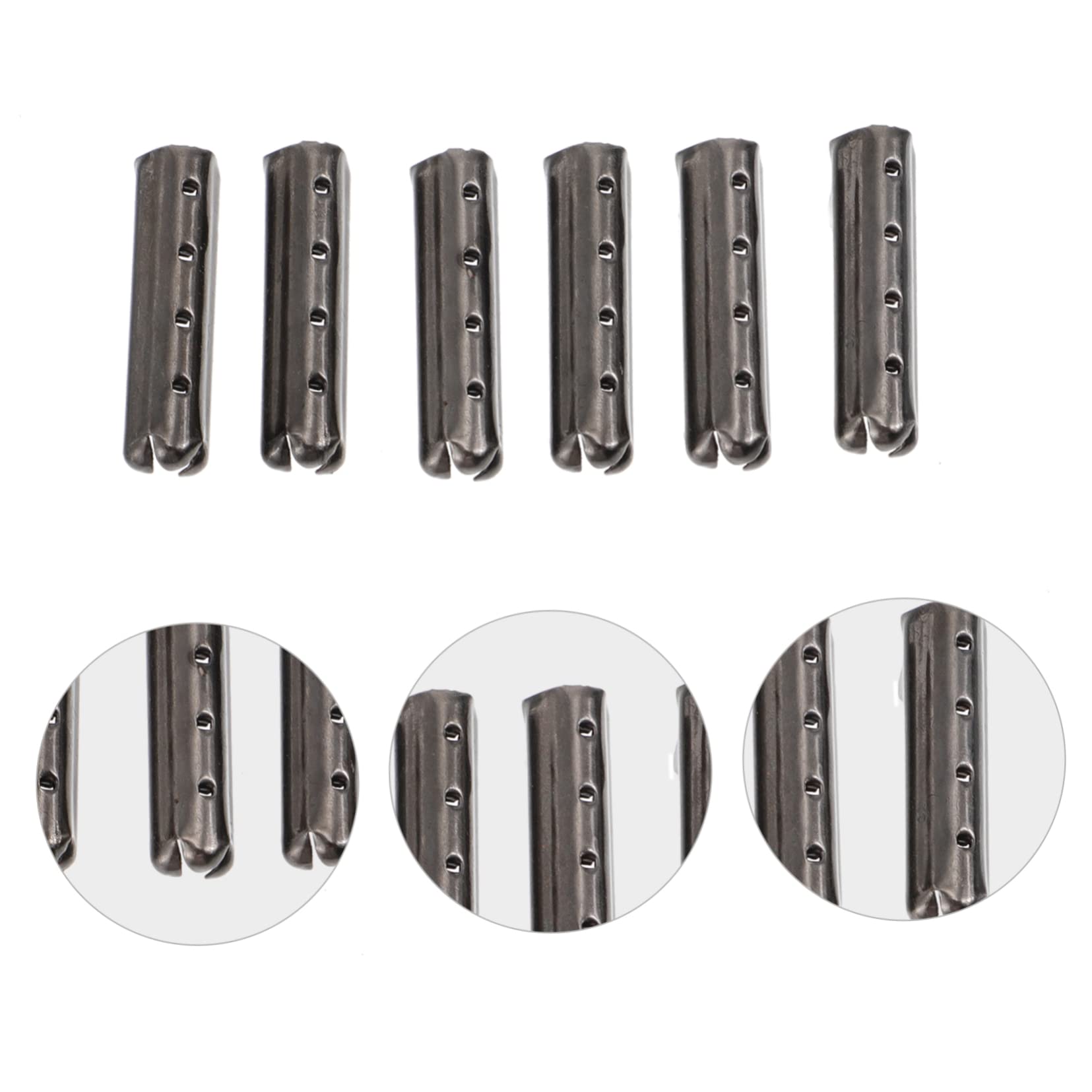 LIFKOME 100pcs Metal Shoelace Tips Replacement End Caps for for Shoelaces 4 Holes