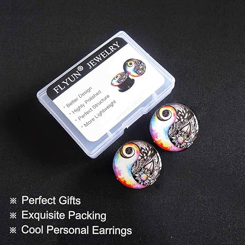 Miniatura 5 de FLYUN Tapones y túneles de oreja expansor de dilatador de oído de 0.236 in a 0.984 in, doble acampanado tapón de tornillo para piezas de joyería