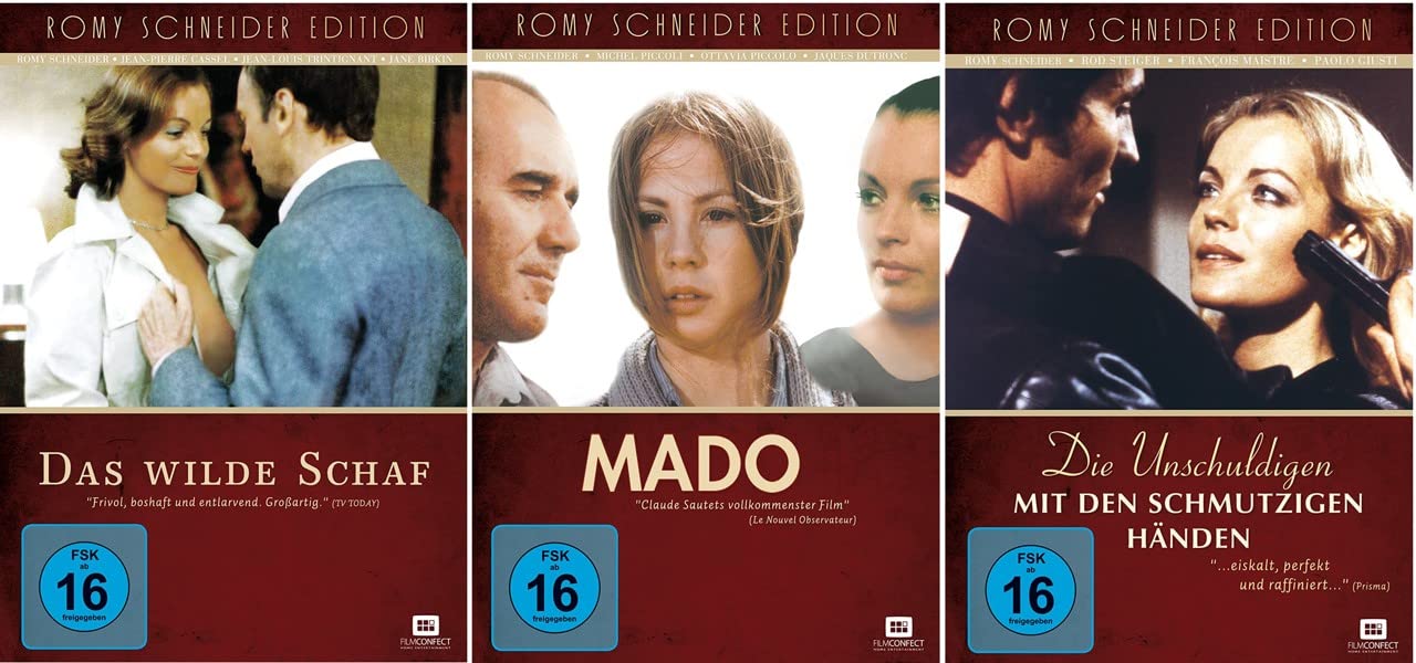Romy Schneider Collection - 3 DVD Set (Das wilde Schaf / Mado / Die Unschuldigen mit den schmutzigen Händen)