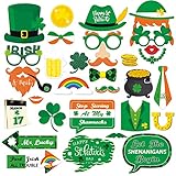 KatchOn, St Patricks Day Photo Props - Pack of 32 | St Patricks Day Photo Booth Props | St Pattys Day Selfie Props | St Patricks Day Decorations | St Patricks Photo Props for Shamrock Decorations