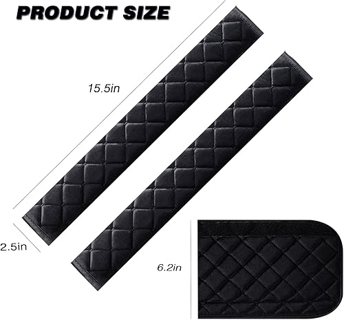 Vista 3 de Funda para cinturón de seguridad, accesorios de automóvil, almohadillas para cinturón de seguridad de automóvil, fundas para cinturón de seguridad