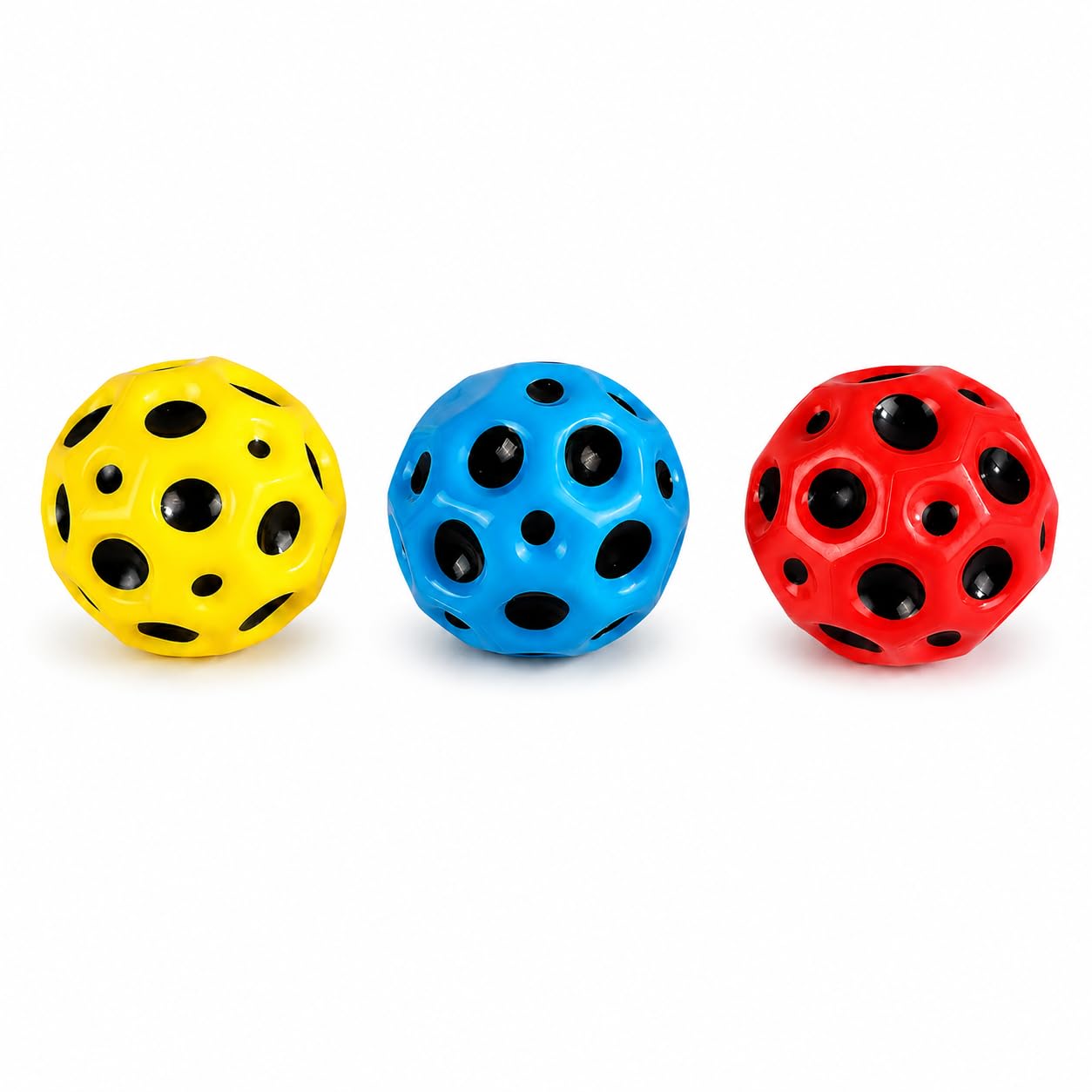 The Livixa Kids Super Bounce Ball, Soft Rubber, Moon Texture