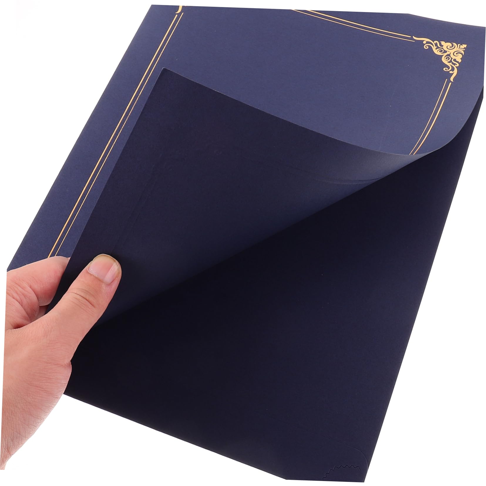 EXCEART Custodie per Certificati per Premi e Diplomi 10 Pezzi in Carta Lamina Oro, Copertine Classiche Resistenti per Cerimonie di Premiazione e Laurea