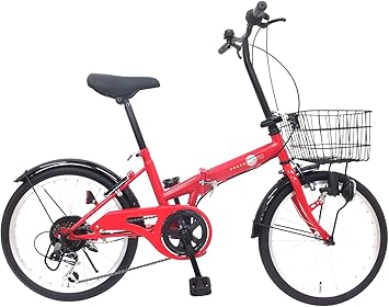 チャリンクス 折りたたみ自転車 レトロ 20インチ シマノ6段変速 ブロックライト