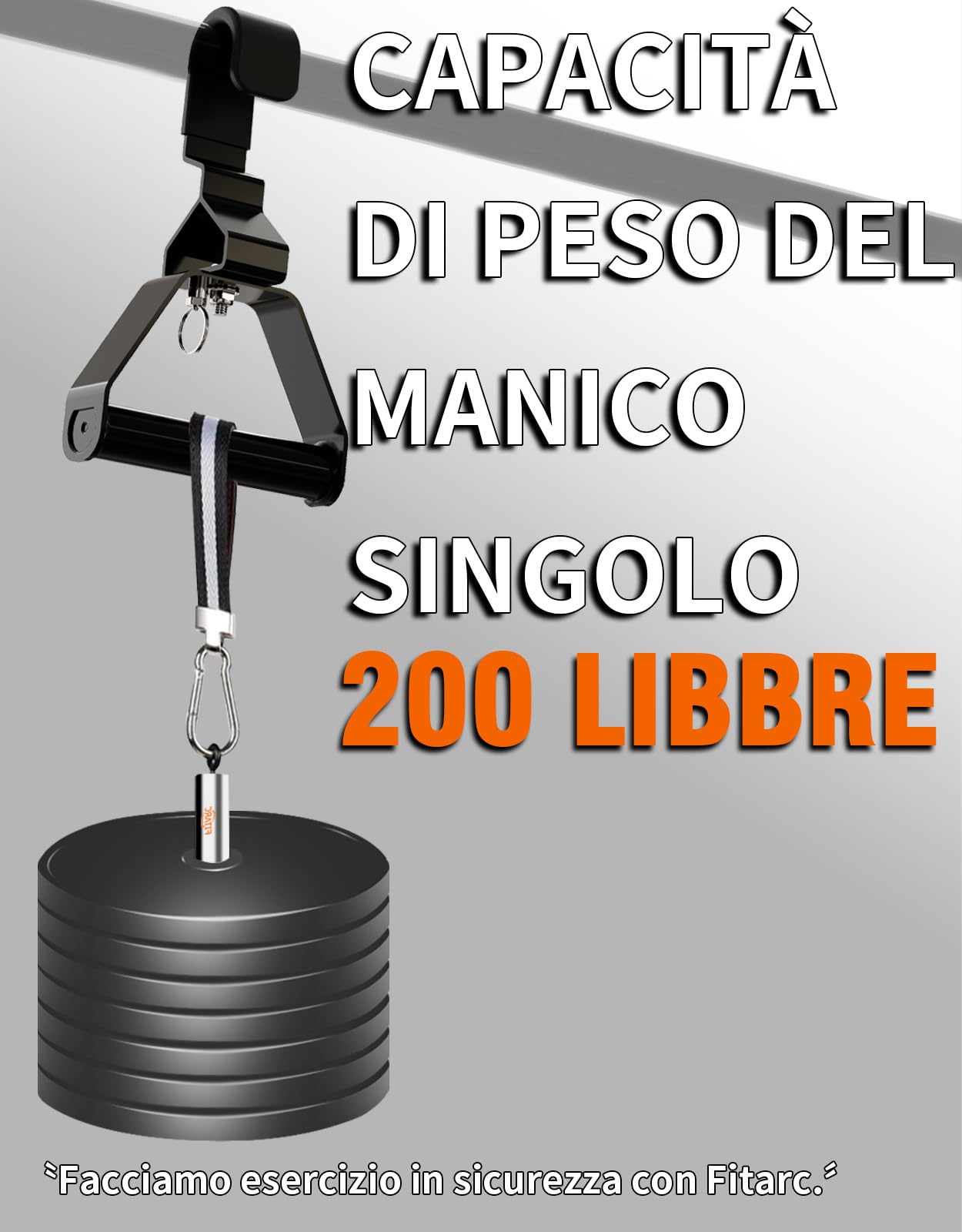 Fitarc Impugnatura neutra per trazioni 2 pezzi regolabile 12 angoli compatibile polso spalla gomito canottaggio brevettato