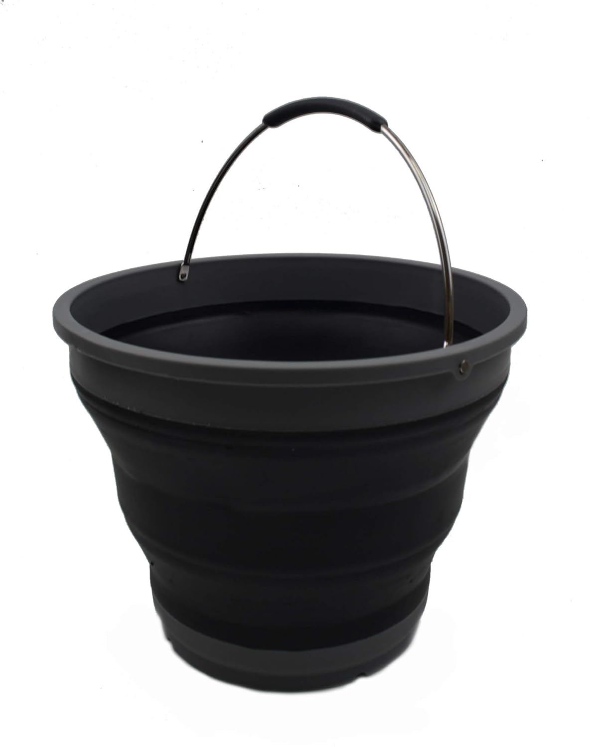 SAMMART 10L Collapsible Plastic Bucket Foldable Round Tub Portable