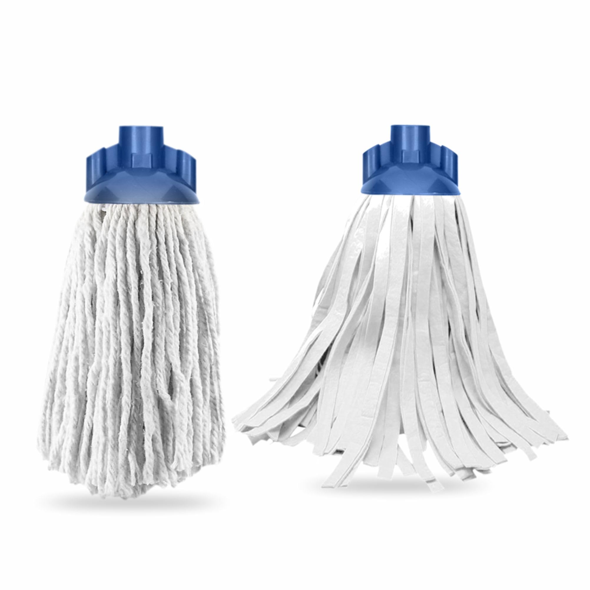3 Teste Di Ricambio Per Mocio In Cotone Misto - Fodere Lavabili E Riutilizzabili, Blu - 4