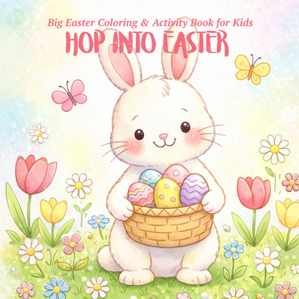 The Ultimate Easter Coloring Book for Kids Ages 4–10: Fun, Easy & Challenging Coloring and Activity Pages with Bunnies, Eggs, Mazes, Search & Count Games