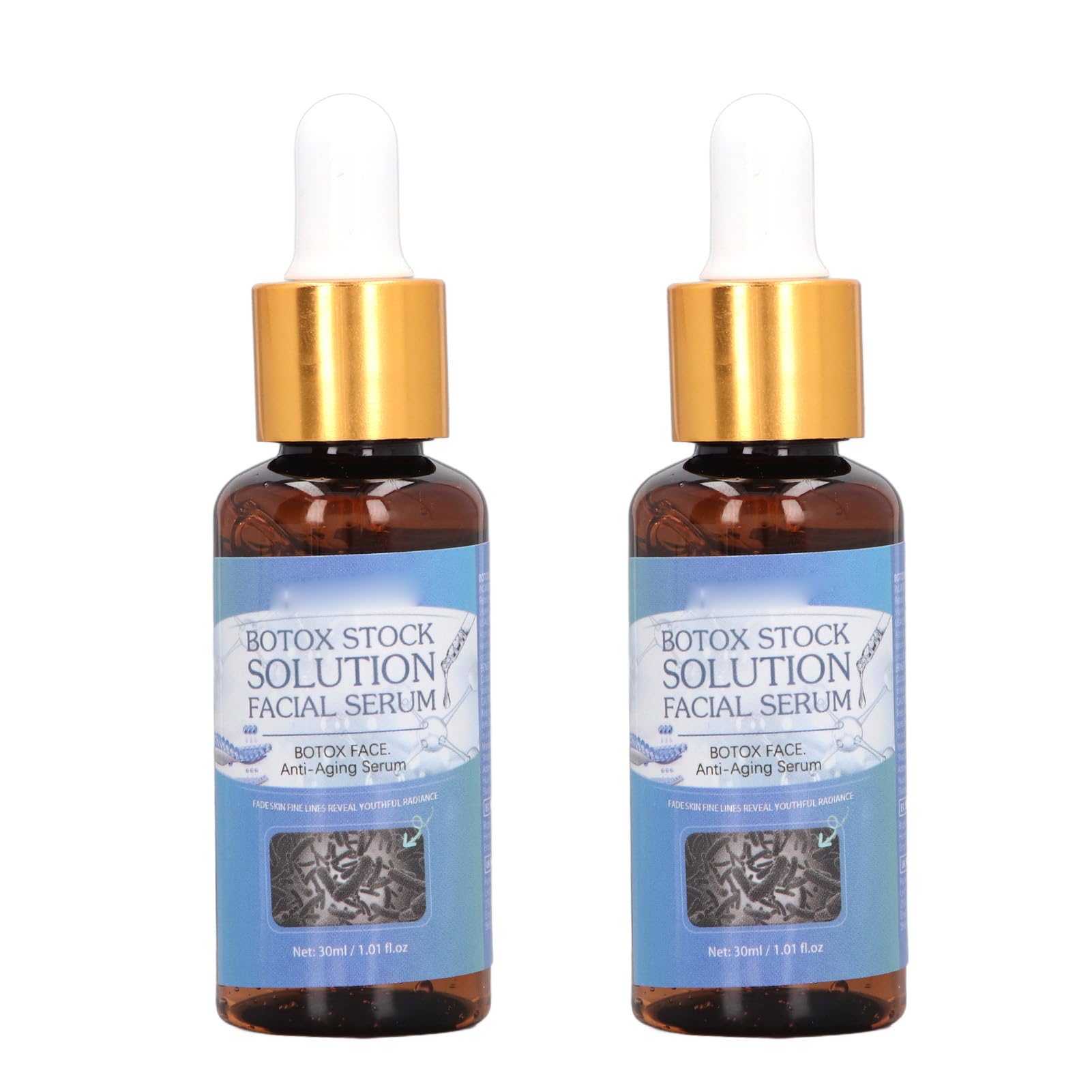 Saluaqui 2pcs Anti Aging Facial Serum, Restore Skin Elasticity Skin Rejuvenation Firming Wrinkle Removal, Hydrating Serum for All Skin Types, 30ml