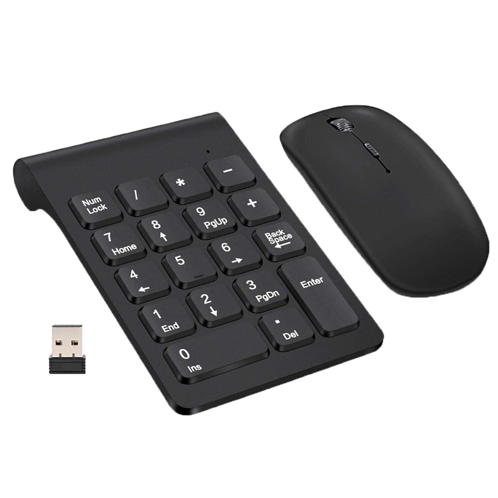 2.4G Numeric Keypad Wireless Keypad Extensions with Mouse for Laptop Desktop Black-Computers/Tablets & Networking - Keyboards Mice & Pointers - Keyboards & Keypads-picture-16