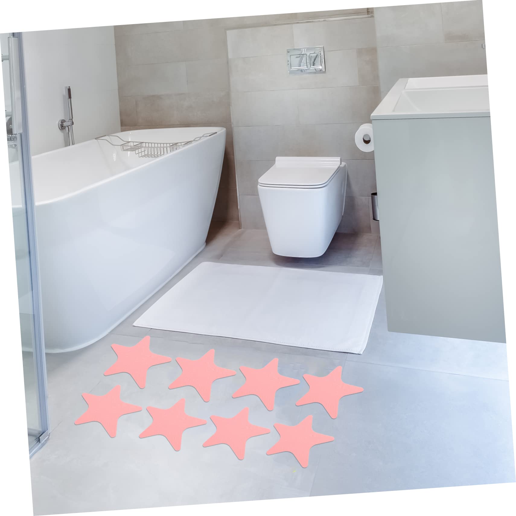 MAGICLULU 5 Juegos Pegatinas Antideslizantes Pegatinas Adhesivas Pegatinas De Ducha Adhesivas Cintas Antideslizantes Calcomanías Antideslizantes Cinta Adhesiva Decorativa Piso Mañana Rosa