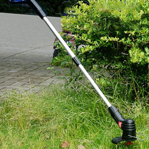 Petyoung Draadloze elektrische grastrimmer, draagbare 2000 mAh oplaadbare tuintrimmer kantensnijder, tuingereedschap, in hoogte verstelbare grastrimmers voor gazon, tuin - Afbeelding 5